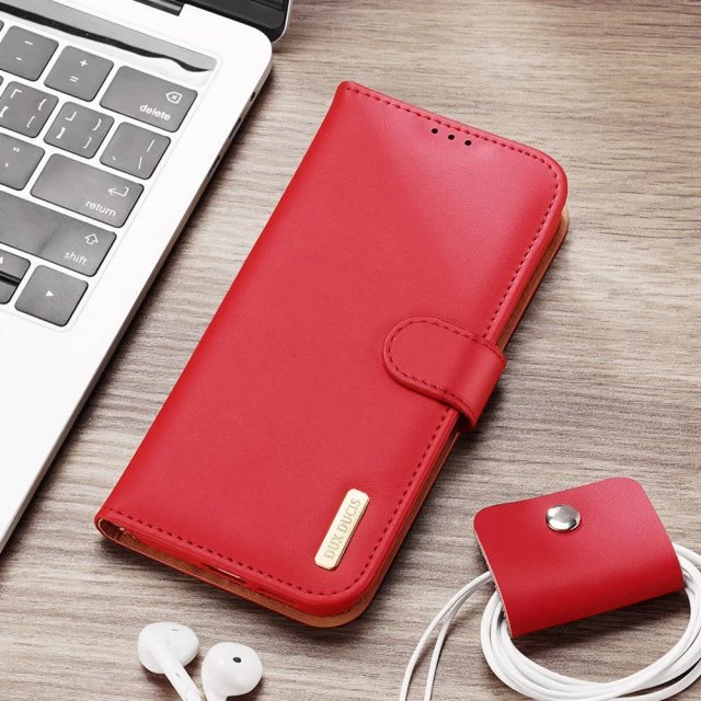 Чехол Dux Ducis Hivo Leather Flip Wallet для Samsung Galaxy S21 FE Red (6934913048696)