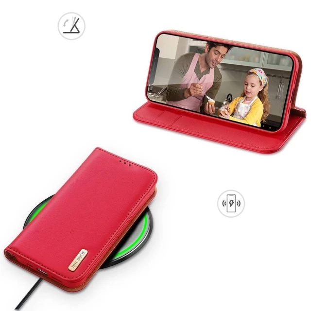 Чехол Dux Ducis Hivo Leather Flip Wallet для iPhone 13 mini Red (6934913047309)