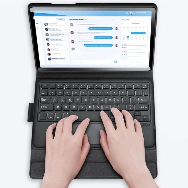 Чехол-клавиатура Dux Ducis Touchpad Keyboard Case для Samsung Galaxy Tab A7 10.4 (T500-T509) Black (6934913051870)