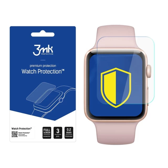 Захисна плівка 3mk ARC Plus для Apple Watch 3 42 mm Transparent (3 Pack) (5903108214117)