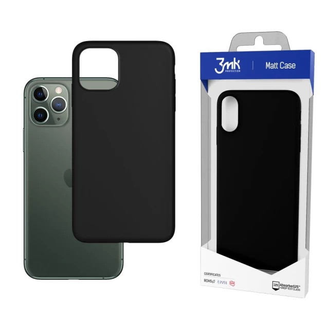 Чехол 3mk Matt Case для iPhone 12 | 12 Pro Black (5903108291095)