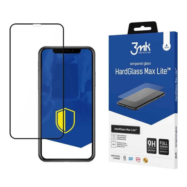 Защитное стекло 3mk HardGlass Max Lite для iPhone 11 Black (5903108133029)
