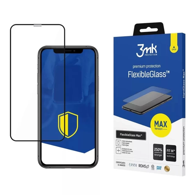 Защитное стекло 3mk FlexibleGlass Max для iPhone XS Black (5903108038027)