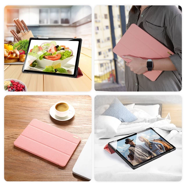 Чехол Dux Ducis Domo Tablet Cover with Multi-angle Stand and Smart Sleep для Samsung Galaxy Tab A8 10.5 2021 Pink (6934913043394)