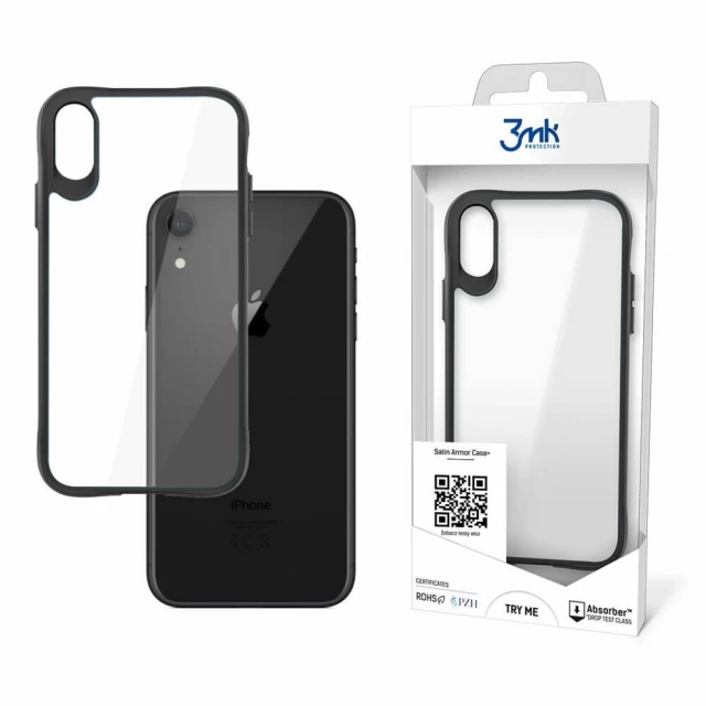 Чохол 3mk Satin Armor Case Plus для iPhone XR Transparent (5903108441933)