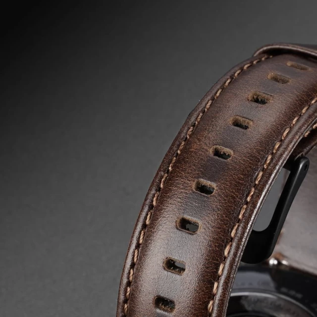 Ремінець Dux Ducis Leather Strap для Samsung Galaxy Watch | Huawei Watch | Honor Watch | Xiaomi Watch 22mm Wristband Dark Brown (6934913036396)