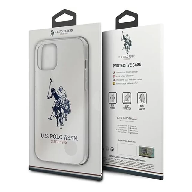 Чохол U.S. Polo Assn Shiny Big Logo для iPhone 12 | 12 Pro White (USHCP12MTPUHRWH)