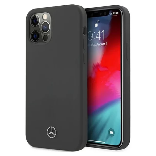 Чехол Mercedes для iPhone 12 | 12 Pro Silicone Line Gray (MEHCP12MSILSG)