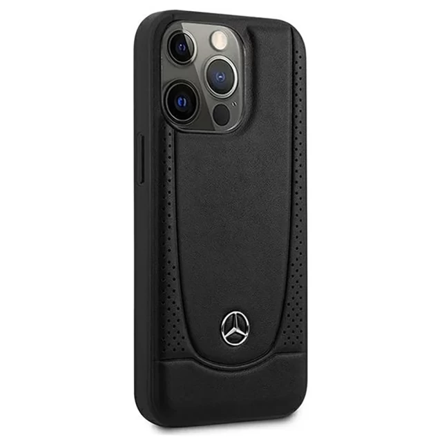 Чехол Mercedes для iPhone 14 Pro Leather Urban Black (MEHCP14LARMBK)