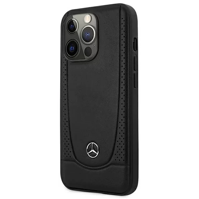 Чехол Mercedes для iPhone 14 Pro Max Leather Urban Black (MEHCP14XARMBK)