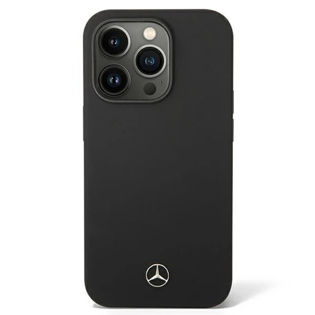 Чохол Mercedes для iPhone 14 Pro Max Silicone Line Black with MagSafe (MEHMP14XSILBK)