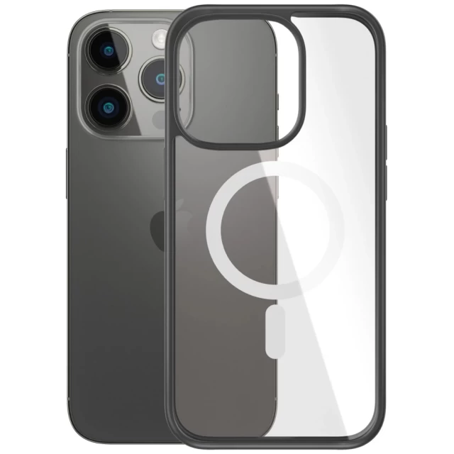 Чехол PanzerGlass Clear Case для iPhone 14 Pro Black with MagSafe (414)