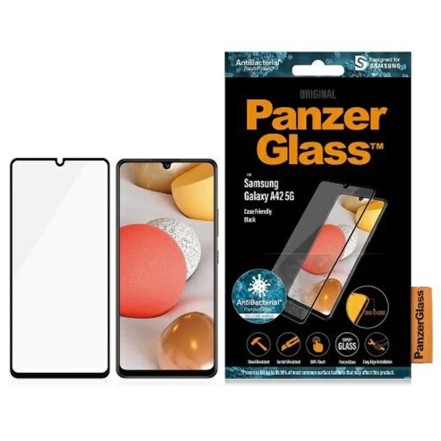 Защитное стекло PanzerGlass Super Plus для Samsung Galaxy A42 5G (A426) Black (PRO7250)