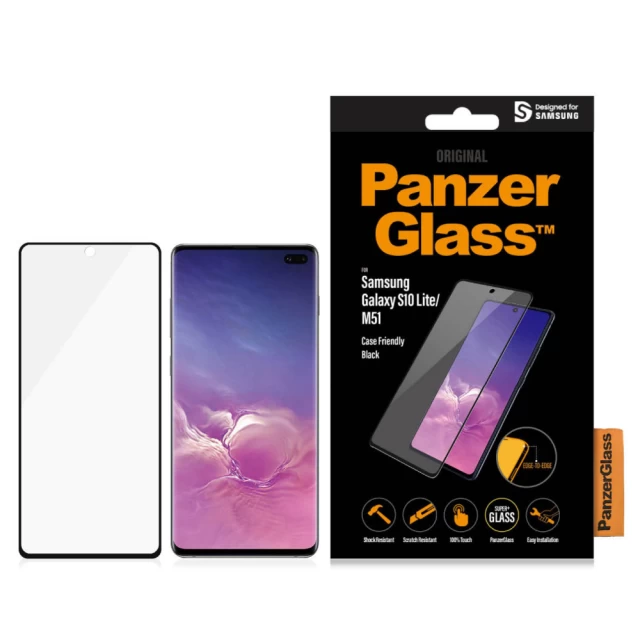 Защитное стекло PanzerGlass Super Plus для Samsung Galaxy S10 Lite (G770) Black (7210)