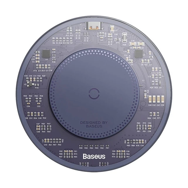 Бездротовий зарядний пристрій Baseus Simple 2 Wireless Charger with USB-C to USB-C Cable 15W Purple (CCJJ050005)