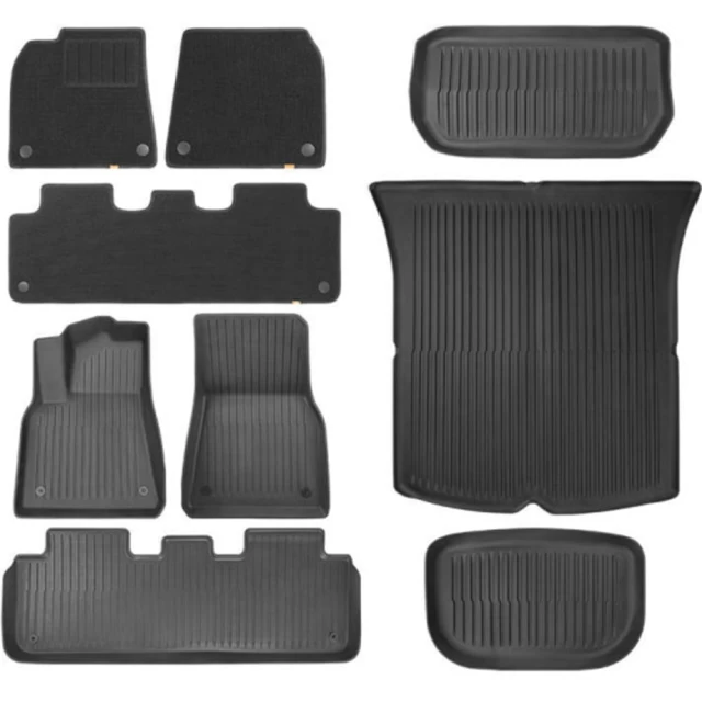 Комплект ковриков Baseus T-Space для Tesla Model Y (9 Pack) Black Polypropylene (C20751300111-03)