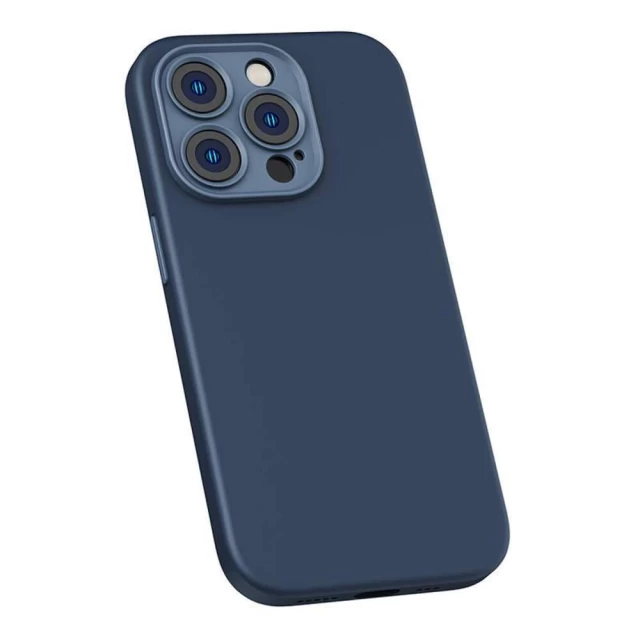 Чохол і захисне скло Baseus Liquid Silica для iPhone 14 Pro Blue (ARYT001703)