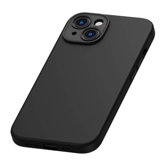 Чехол и защитное стекло Baseus Liquid Silica для iPhone 14 Black (ARYT001201)