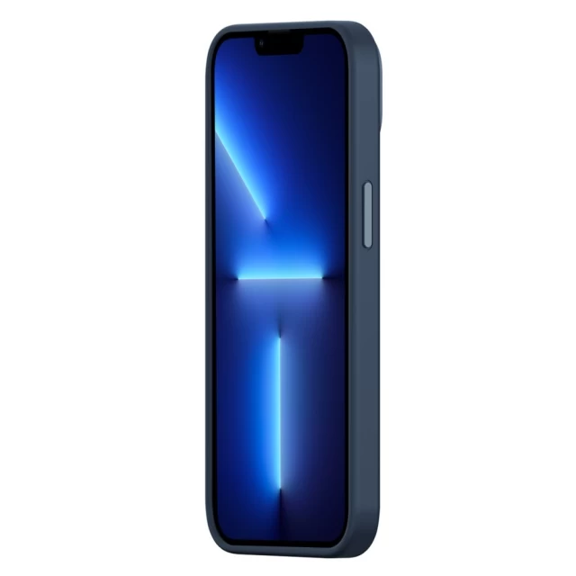 Чехол и защитное стекло Baseus Liquid Silica для iPhone 14 Pro Max Blue with MagSafe (ARYC000703)