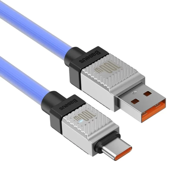 Кабель Baseus CoolPlay USB-A to USB-C 100W 1m Blue (CAKW000603)