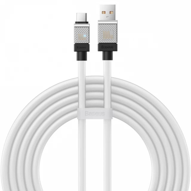 Кабель Baseus CoolPlay USB-A to USB-C 100W 2m White (CAKW000702)