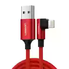 Кабель Ugreen US299 Angled USB-A to Lightning 2.4A 1m Red (60555)