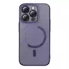 Чохол та захисне скло Baseus Glitter Magnetic with Cleaning Kit для iPhone 14 Pro Max Purple with MagSafe (ARMC010905)