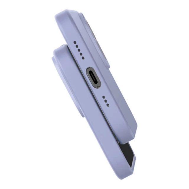 Чохол та захисне скло Baseus Liquid Silica Gel Case with Cleaning Kit для iPhone 14 Lavender (ARYT020005)