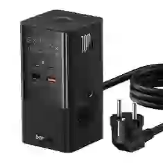 Мережевий подовжувач Baseus Power Combo 2x USB-A | 2x USB-C | 2x AC 100W Black (E00023609113-00)
