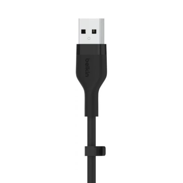 Кабель Belkin USB-A to Lightning SILICONE 2m Black (CAA008BT2MBK)