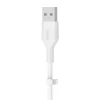 Кабель Belkin USB-A to Lightning SILICONE 2m White (CAA008BT2MWH)