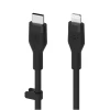Кабель Belkin USB-С to Lightning SILICONE 1m Black (CAA009BT1MBK)