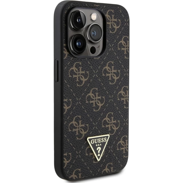 Чохол Guess 4G Triangle Metal Logo для iPhone 15 Pro Black (GUHCP15LPG4GPK)