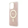 Чехол Guess IML 4G для iPhone 15 Pro Pink with MagSafe (GUHMP15LH4STP)