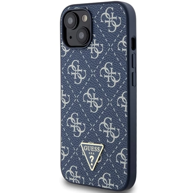 Чохол Guess 4G Triangle Metal Logo для iPhone 15 Plus | 14 Plus Blue (GUHCP15MPG4GPB)