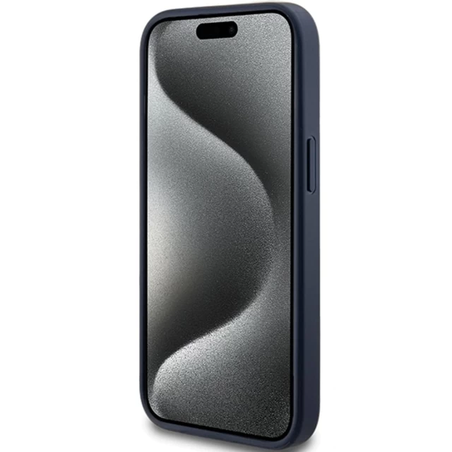 Чехол Guess 4G Triangle Metal Logo для iPhone 15 Plus | 14 Plus Blue (GUHCP15MPG4GPB)