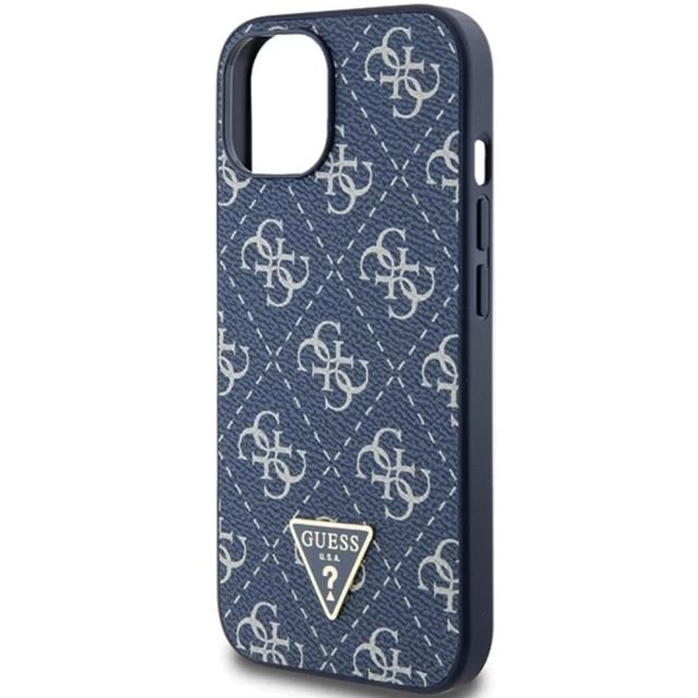Чохол Guess 4G Triangle Metal Logo для iPhone 15 Plus | 14 Plus Blue (GUHCP15MPG4GPB)
