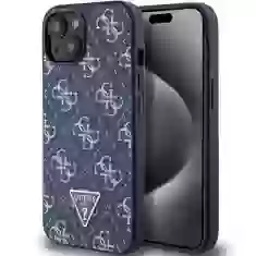 Чехол Guess 4G Triangle Metal Logo для iPhone 15 Plus | 14 Plus Blue (GUHCP15MPG4GPB)