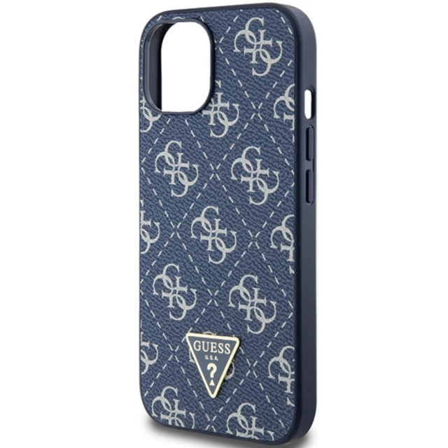 Чохол Guess 4G Triangle Metal Logo для iPhone 15 | 14 | 13 Blue (GUHCP15SPG4GPB)