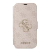 Чохол-книжка Guess 4G Metal Logo для iPhone 15 | 14 | 13 Pink (GUBKP15S4GMGPI)