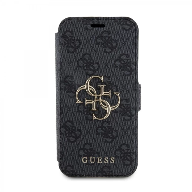 Чохол-книжка Guess 4G Metal Logo для iPhone 15 Pro Grey (GUBKP15L4GMGGR)