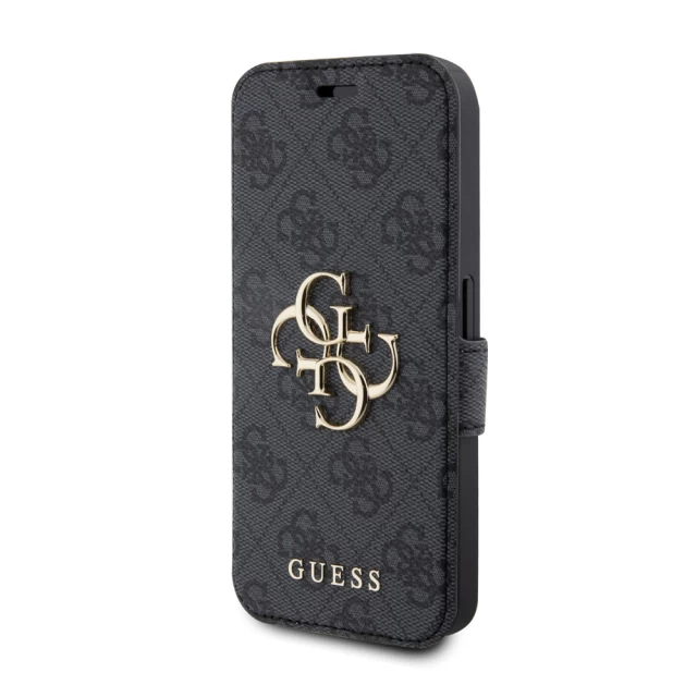 Чехол-книжка Guess 4G Metal Logo для iPhone 15 Pro Max Grey (GUBKP15X4GMGGR)