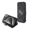 Чохол-книжка Guess 4G Metal Logo для iPhone 15 Pro Max Grey (GUBKP15X4GMGGR)