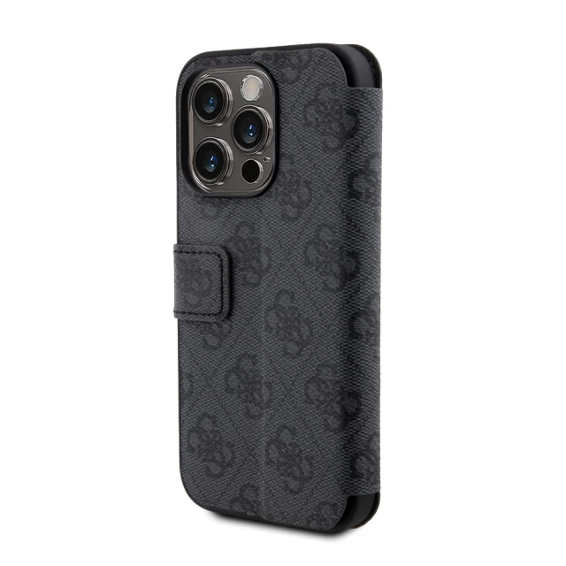 Чехол-книжка Guess 4G Metal Logo для iPhone 15 Pro Max Grey (GUBKP15X4GMGGR)