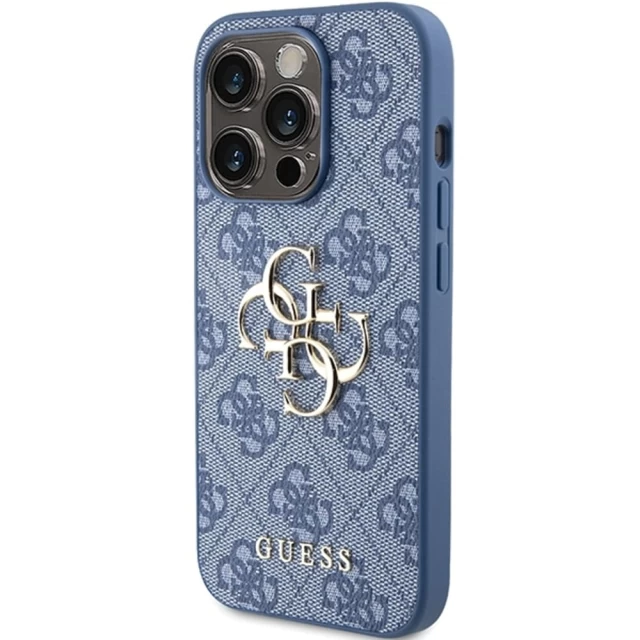 Чехол Guess 4G Big Metal Logo для iPhone 15 Pro Blue (GUHCP15L4GMGBL)