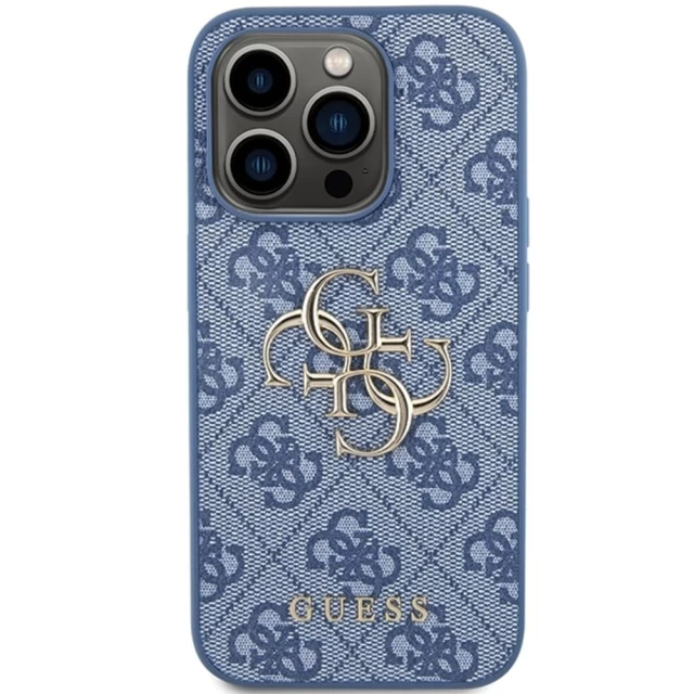 Чехол Guess 4G Big Metal Logo для iPhone 15 Pro Blue (GUHCP15L4GMGBL)