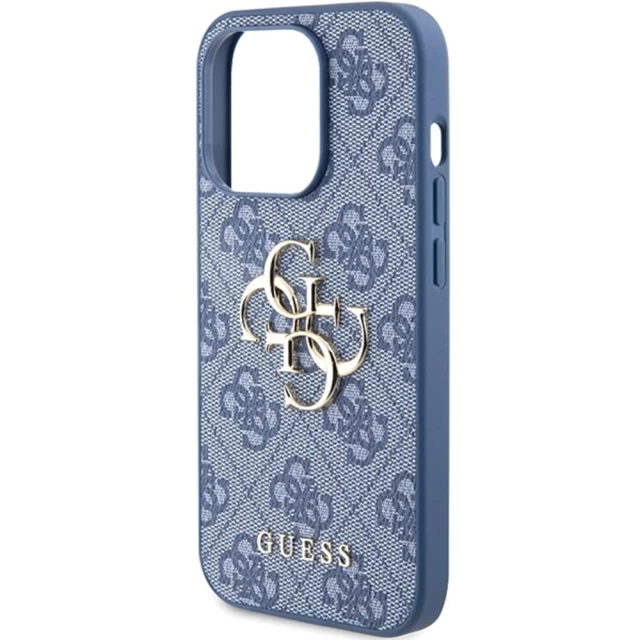 Чехол Guess 4G Big Metal Logo для iPhone 15 Pro Blue (GUHCP15L4GMGBL)