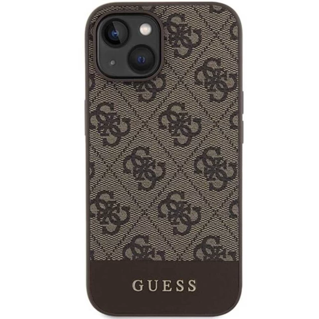 Чехол Guess 4G Stripe Collection для iPhone 15 | 14 | 13 Brown (GUHCP15SG4GLBR)