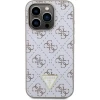 Чехол Guess 4G Triangle Metal Logo для iPhone 15 Pro White (GUHCP15LPG4GPH)