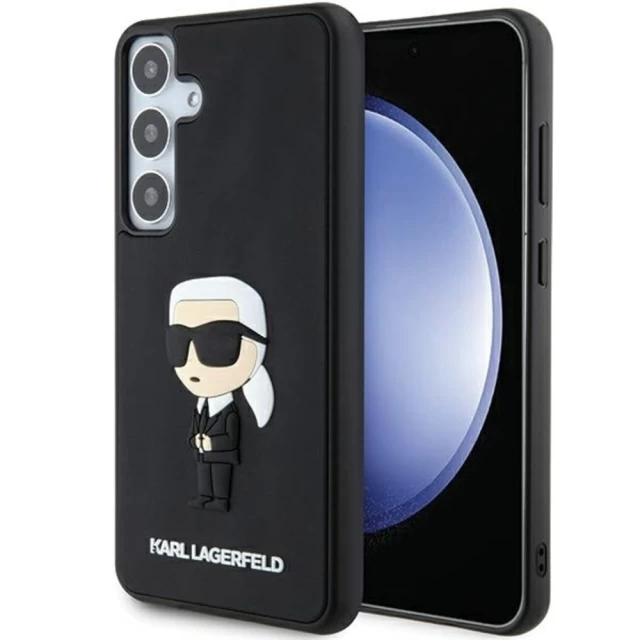 Чохол Karl Lagerfeld 3D Rubber Ikonik для Samsung Galaxy S24 Plus (S926) Black (KLHCS24M3DRKINK)